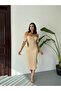 Summer Dress with Watermelon Sleeves and Slit Detail - 5