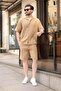 Mink 100% Cotton Piece Men's Shorts and Shirt Set E7360