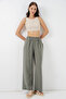 Women's Elastic Waist Wide-Leg Pants 30087 - Gray - 5