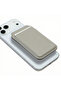 Magsafe Compatible Magnetic Leather Wallet Card Holder Foldable Phone with Stand Feature Wallet I Beige - 3