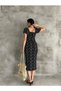 Summer Dress with Watermelon Sleeves and Slit Detail - 4