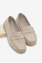 Women's Beige Suede Thermo Non-Slip Sole Loafers Oxford Women's Shoes - 3