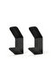 2 Pieces Vertical Adhesive Single Hanger Black Metal Towel and Coat Hanger Bathroom and Kitchen Wall Hanger - 5