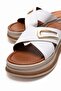 Women's Cross Buckled Slipper White - 3
