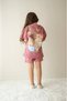 Girl's Shorts Set with Floral Pattern, Super Quality, 100% Cotton Shorts Set, Girl's New Season Top and Bottom Set, 2-Piece Cotton Fabric, 100% Full Lycra 7898 - 4