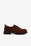 Women's Brown Suede Comfortable Fit Thermo Sole Lace-Up Casual Shoes - 4