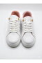 Girl's White Pu Leather Comfortable Casual Sneakers