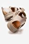 Kelvin Women's Genuine Leather Thick Sole Sandals Beige – Antique Textured Comfortable Greek Style - 3