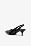 Raven Black Leather Women's Heeled Shoes - 3