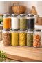 12 Pieces 1300 ml Vacuum Glass Jar with Metal Lid, Food Storage Container - 4