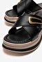 Women's cross-strapped slipper black - 3