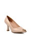 Beige Women's Heeled Stiletto Shoes - 3