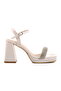 White Platform Heel Women's Heeled Sandals