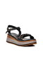 Black Women's Flat Sandals - 3