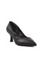 Black Skin Women's Heeled Stiletto Shoes - 3