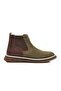 Khaki Green Suede Khaki Green Leather Men's Chelsea Boots