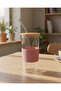 Bamboo Glass Mug with Lid and Straw - 400ml - 3