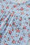 Girl's Blue Floral Print Shorts Set Relaxed Fit Short Sleeve Summer Kids Set - 5
