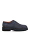 Navy Blue Nubuck Genuine Leather Men's Classic Shoes Premium