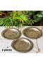 16 cm 430 Quality Chrome Steel 6 Pcs Engraved Appetizer Plates – Rust-Proof, Non-Tarnishing, Stylish Presentation - 7