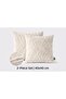 2-Piece Welsoft Throw Pillow Cover 40X40 Cream with Hidden Zipper Soft Textured - 2