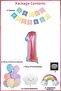 مجموعة احتفالات عيد الميلاد بعمر سنة واحدة من Rainbow Cloud Concept - 4