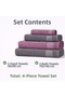 4-Piece Bath Towel Set Cotton Bath Towels Soft and Highly Absorbent - 4