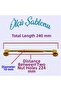 Furniture Kitchen Cabinet Drawer Cupboard Door Handle Flat Metal Handles Handle Handle 224 mm Gold - 2