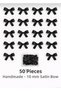 Black Bow Satin Ribbon 10 mm - Wedding Favors, Gift and Balloon Decoration Birthday 50 Pieces - 6