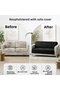 Fleece Anthracite Embossed Printed Soft Sofa Cover , Sofa Bed Cover Non-Slip with Sponge (165X205 cm) - 3