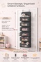 Behind-The-Door Organizer 6-Layer Hanging Organizer Toy Clothes Storage Organizer Black - 4