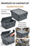 40*60*32 cm Gray Plastic Case with Hinged Lid