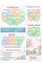 10 Pieces Neon Fluorescent Transparent Latex Balloon 12 Inch Birthday Party Balloon Party Set Decoration - 3