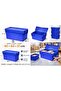 10Lu 40*60*51 cm Blue Plastic Case with Hinged Lid
