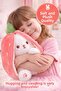 Pink Strawberry Rabbit Plush Toy 35 cm Transformable Strawberry Rabbit Soft Plush Children's Gift - 2