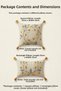 Bohemian Punch Embroidered 2-Piece Set - 100% Cotton Buldan Woven - Tasseled Decorative Cushion Coverlet - 8