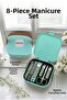 Stylish and Portable 8-Piece Manicure Set - Ergonomic Design and Precision Cutting