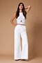 Beyaz Düğme Detaylı Yüksek Bel Comfort/Esnek Wide Leg Geniş Paça Jeans TWOSS25JE00183 - 2
