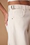 Ekru Bol Kesim Yüksek Bel Carpenter Loose Baggy %100 Pamuk Non-Stretch Jeans TWOAW24JE00308 - 4