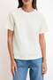 Ecru Brushed Soft Textured Regular Fit 100% Cotton Knitted T-Shirt Twoss26Ts00131 - 3