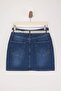 Teen Mavi Orta Bel Dantel Kemerli Mini Denim Etek TWOSS26ET00098 - 6