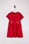 Kırmızı Bebe Yaka Kız Çocuk Kısa/ Mini Örme Elbise TKDSS26EL00003 - 2