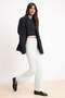 Beyaz Flare İspanyol Paça Bootcut Dokuma Pantolon TOFAW19BB0581 - 4
