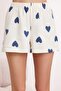 Ekru %100 Pamuklu Kalpli Şortlu Örme Pijama Takımı THMSS24PT00029 - 3