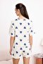 Ekru %100 Pamuklu Kalpli Şortlu Örme Pijama Takımı THMSS24PT00029 - 4