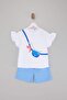Ecru Girls' Printed Knitted Top and Bottom Set Tkdss26Au00067 - 3
