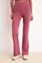 Gül Kurusu Fitted Spanish-Cut Cotton Ribbed Knitted Top and Bottom Set Twoss26Au00082 - 3