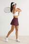 Plum Reflector Printed 2 Layer Inside Shorts Pocketed Tennis Knitted Sports Shorts Skirt Thmss23Sr00013 - 2