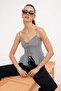 Black Godeli Woven Blouse with Front Tie Detail Twoss26Bz00534