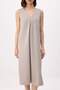 Stone Plain Shift V-Neck Sleeveless Midi Soft Touch Knitted Dress Twoss26El00457 - 4